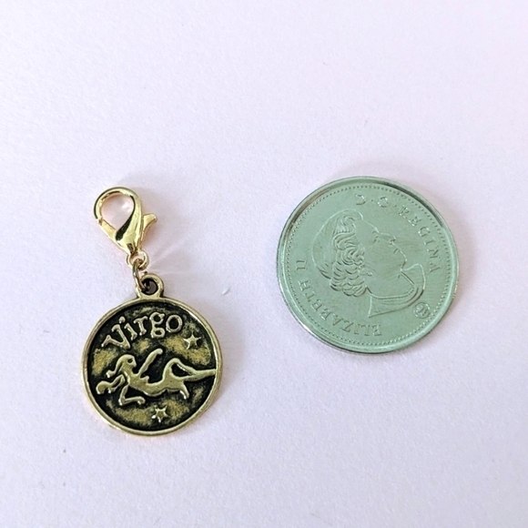 2/$15 | Virgo Antique Gold Metal Charm | Brand New - Picture 4 of 6
